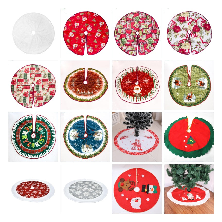Christmas tree skirt scene matching