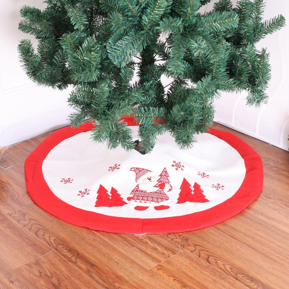 Christmas tree skirt scene matching
