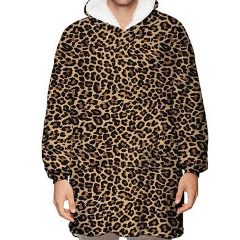 Cartoon Fruit Printed Lazy Blanket Hooded