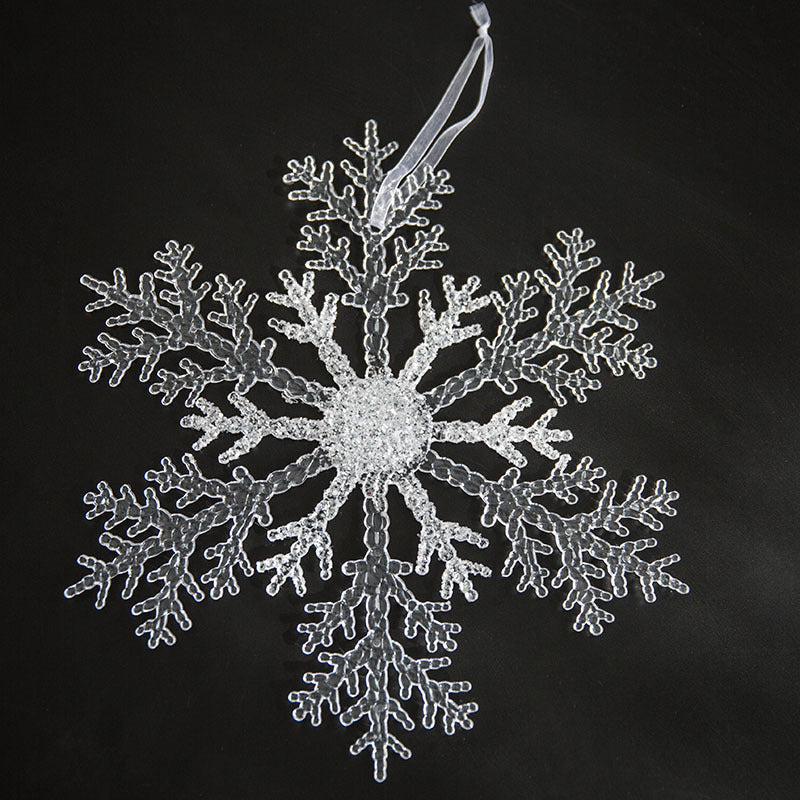 Acrylic Transparent Snowflake Christmas Tree Pendant