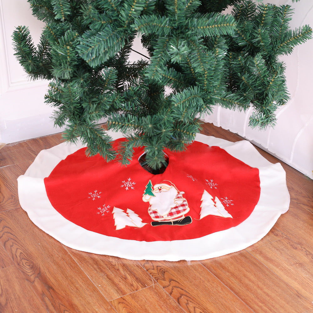 Christmas tree skirt scene matching