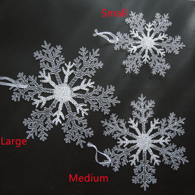 Acrylic Transparent Snowflake Christmas Tree Pendant