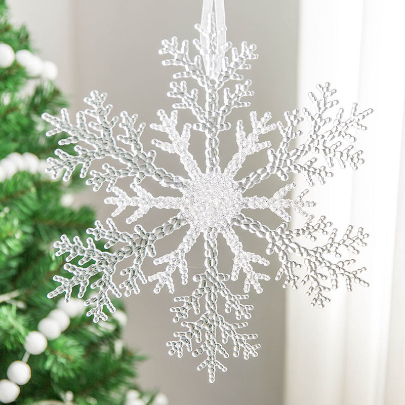 Acrylic Transparent Snowflake Christmas Tree Pendant