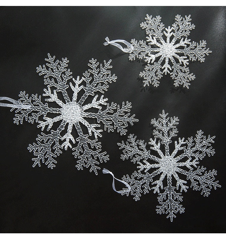 Acrylic Transparent Snowflake Christmas Tree Pendant